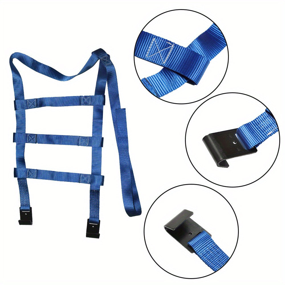 2pcs Blue Tire Strap 14 to 17 Inch Strap And 1 Handbag Replacement for SUV Light Truck 10, 000 Lbs Break Strength