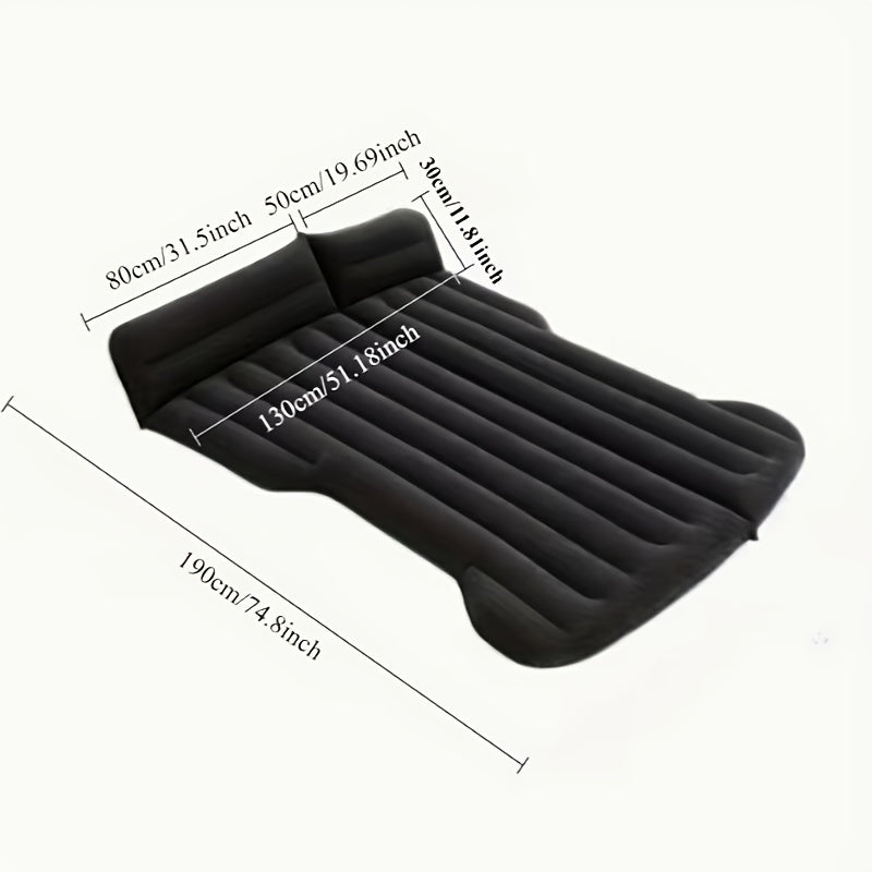 Inflatable Car Air Mattress, Soft Plush SUV Air Cushion Bed, Portable Foldable Sleeping Pad, Suitable for Trucks/ Campers/ Suvs/ Multi-Purpose Vehicles, Etc. Suitable for Camping, Beaches, Indoor And Outdoor Use