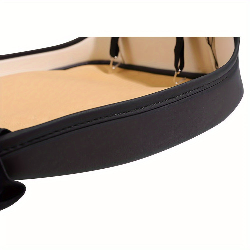 Premium PU Leather Car Seat Covers - Universal Fit, Full Surround Front Seat Cushion Protector, Breathable & Machine Washable, Durable, Padded, And Easy to Install, Available In Beige/Black/Gray