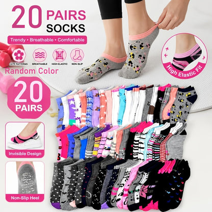 Women's Everyday Ankle Socks - 20-Pair Pack