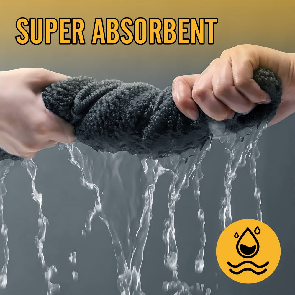 1500GSM Edgeless Car Drying Towel 24"x36" – 70/30 Twisted Loop Microfiber for Cars, Trucks & SUVs, Streak-Free