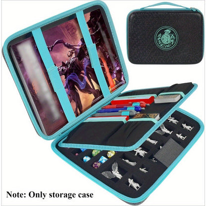 DND Dice Tray & Storage Box for D&D MTG RPG Tabletop Games – Polyhedral Dice Holder Organizer Case for D20 D12 D10 D8 D6 D4, Gamer Gift, Case Only (Green, Grey, Red, Black)