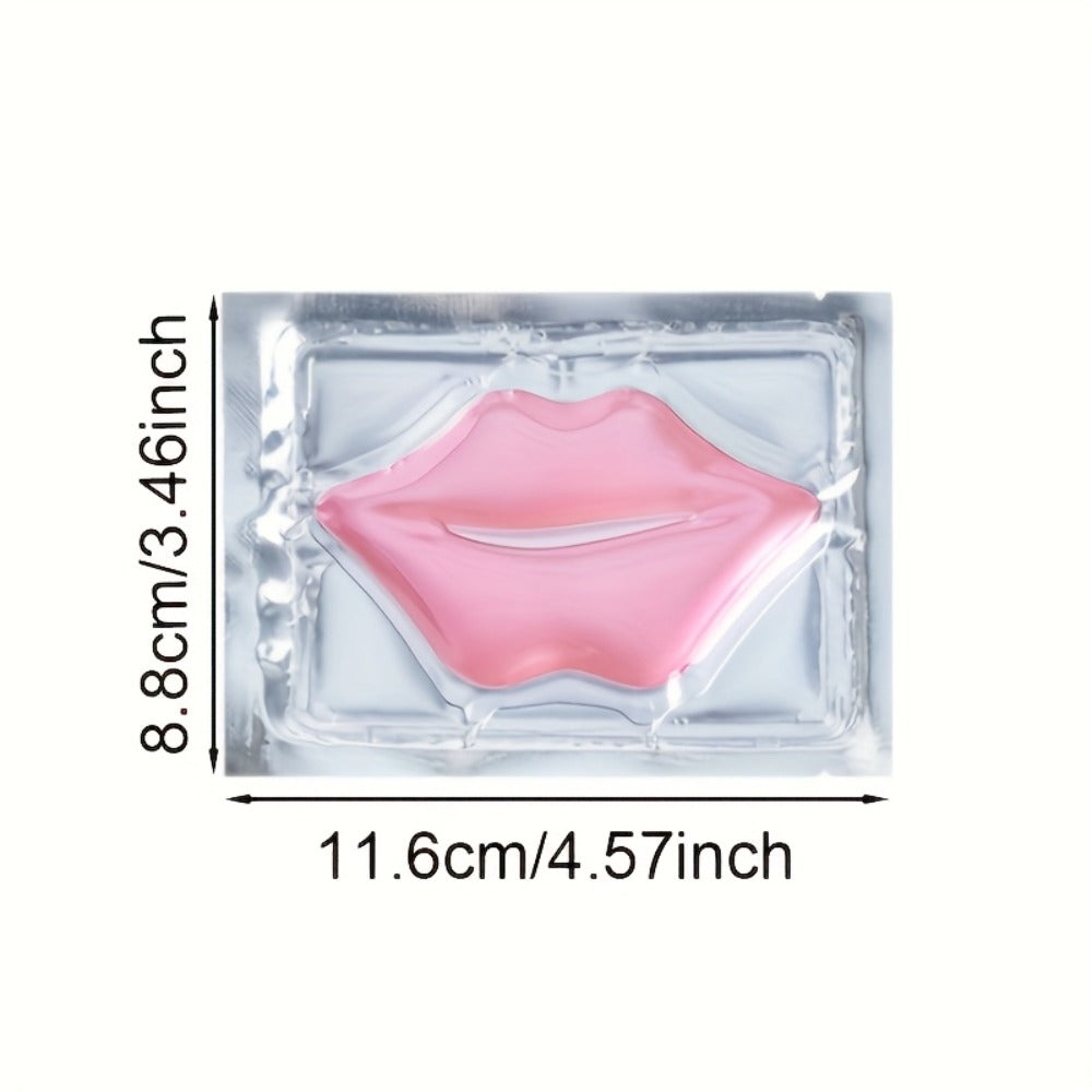 Hydrating Overnight Lip Mask Pink Moisturizing Nourishing Treatment for Dry Chapped Lips Repair – Gentle Peel-Off Lip Patch All Skin Types Women Self-Care Gift 15pcs