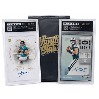 Football Mystery Card in Premium Display Slab – Rookie, Star, Autograph or Insert Guaranteed | Panini & Topps NFL Collectible Gift for Football Fans & Sports Card Collectors