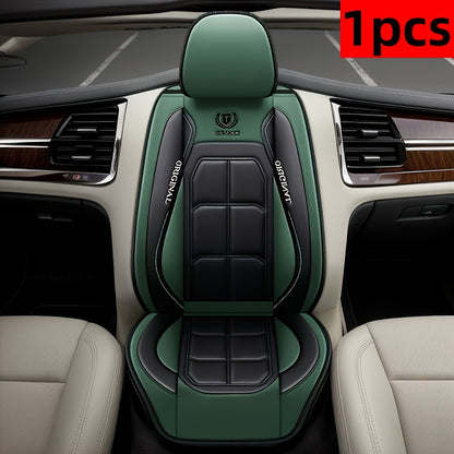 Premium Faux Leather Seat Covers Designed for Sedans, Suvs, And Trucks, Featuring Separate Designs for Driver And Passenger Seats, Complete with Full-Coverage for Sporty Car Interiors