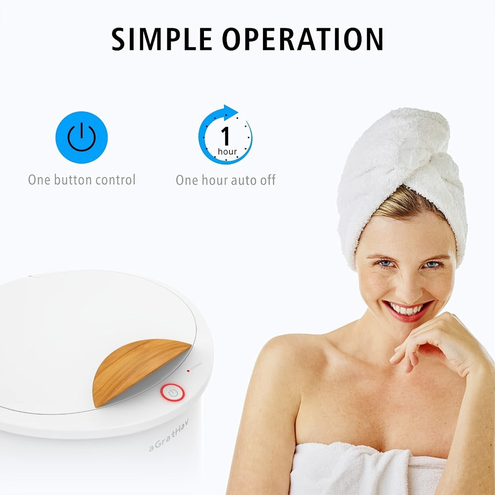 Electric Towel Warmer Bucket Ultra Large Capacity Fits Two 40x70 Towels ETL FCC Certified 1-Min Heat Auto Shut-Off Silent Spa Bathroom Heater Lavender Disc Gift