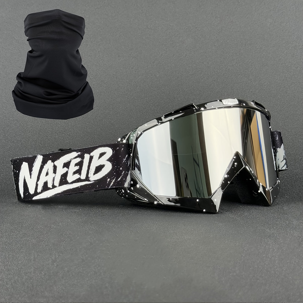 Ski Goggles with Headscarf Set – PC Lens TPU Frame, Windproof Dustproof, Helmet Compatible for Men Women Adults, Multiple Color Options