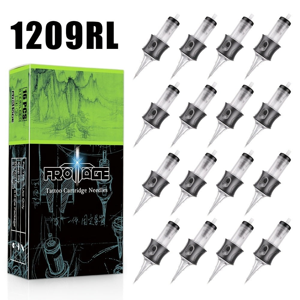 Tattoo Needle Cartridge Set 26 Sizes Integrated High Transparency Tips Round Liner Shader Curved Magnum M1 RL RS CM Disposable for Professional Artists & Beginners