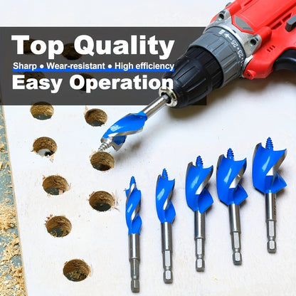 Impact Drill Bit Set 6-Piece Woodworking – 1/2" to 1" Interchangeable Screwdriver Bits, 4-Inch Length with Storage Box, Multi-Size Spade Bit Kit for Wood Drilling & DIY Projects