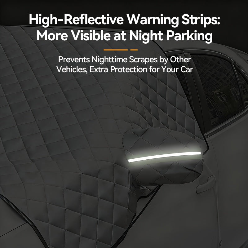 Magnetic Universal Car Sunshade - Heat-Insulating, Uv-Blocking, Snow-Proof, Wind-Proof, And Leaf-Proof Three-Window Extendable Sunshade for Suvs And Sedans - Protective Car Cover