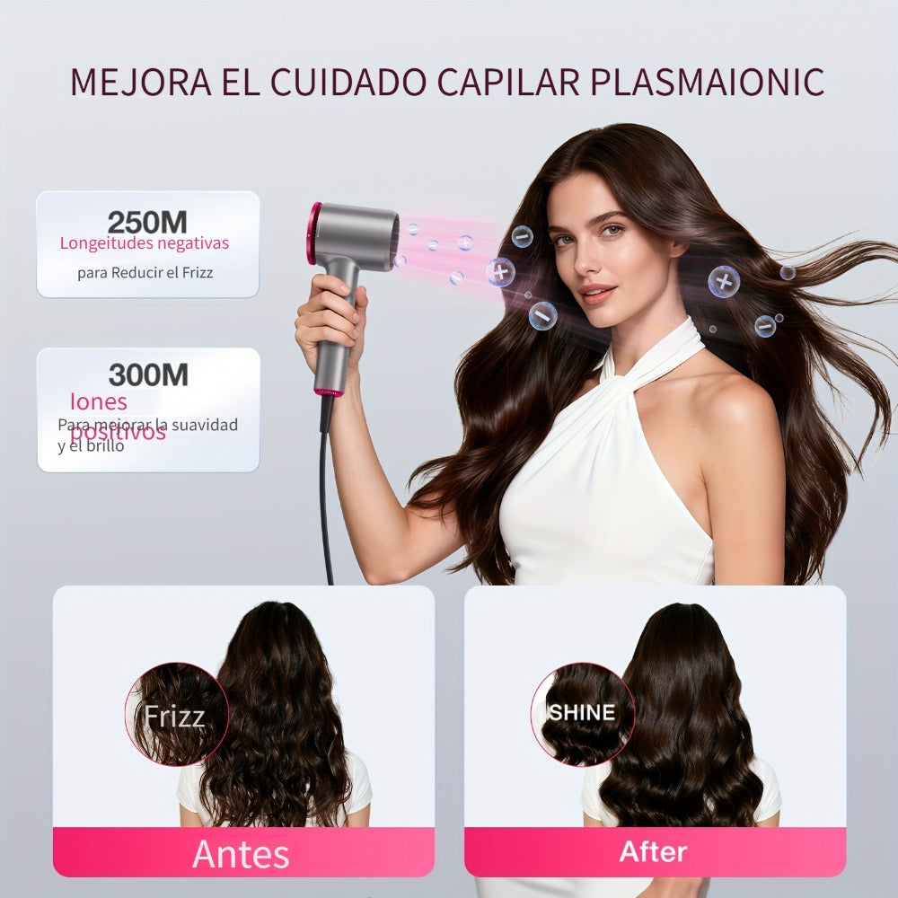 Diffuser Hair Dryer for Curly Hair 1875W Ionic Blow Dryer - Lightweight Compact Professional Frizz Control Fast Drying Styling Tool for Women Men Gray White