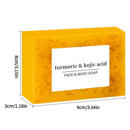 Turmeric Soap Handmade Bar – Lemon, Quercetin & Vitamin E Natural Soap with Olive Oil, Deep Cleansing & Moisturizing, Brightening Body & Face Wash Soap, Turmeric Shampoo Bar for All Skin Types