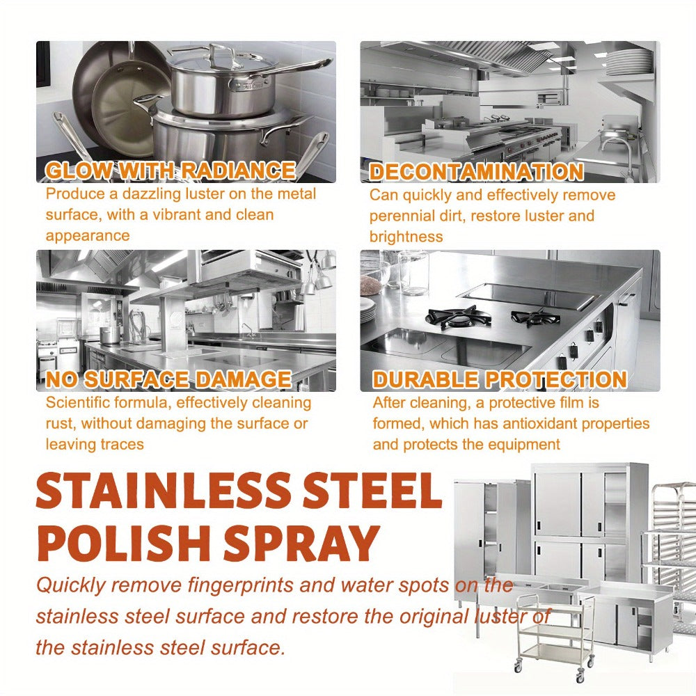 Stainless Steel Cleaner & Pot Bottom Cleaner Paste – Removes Black Grime, Rust & Grease from Pots, Pans & Kitchen Surfaces, Long-Lasting Shine in One Step