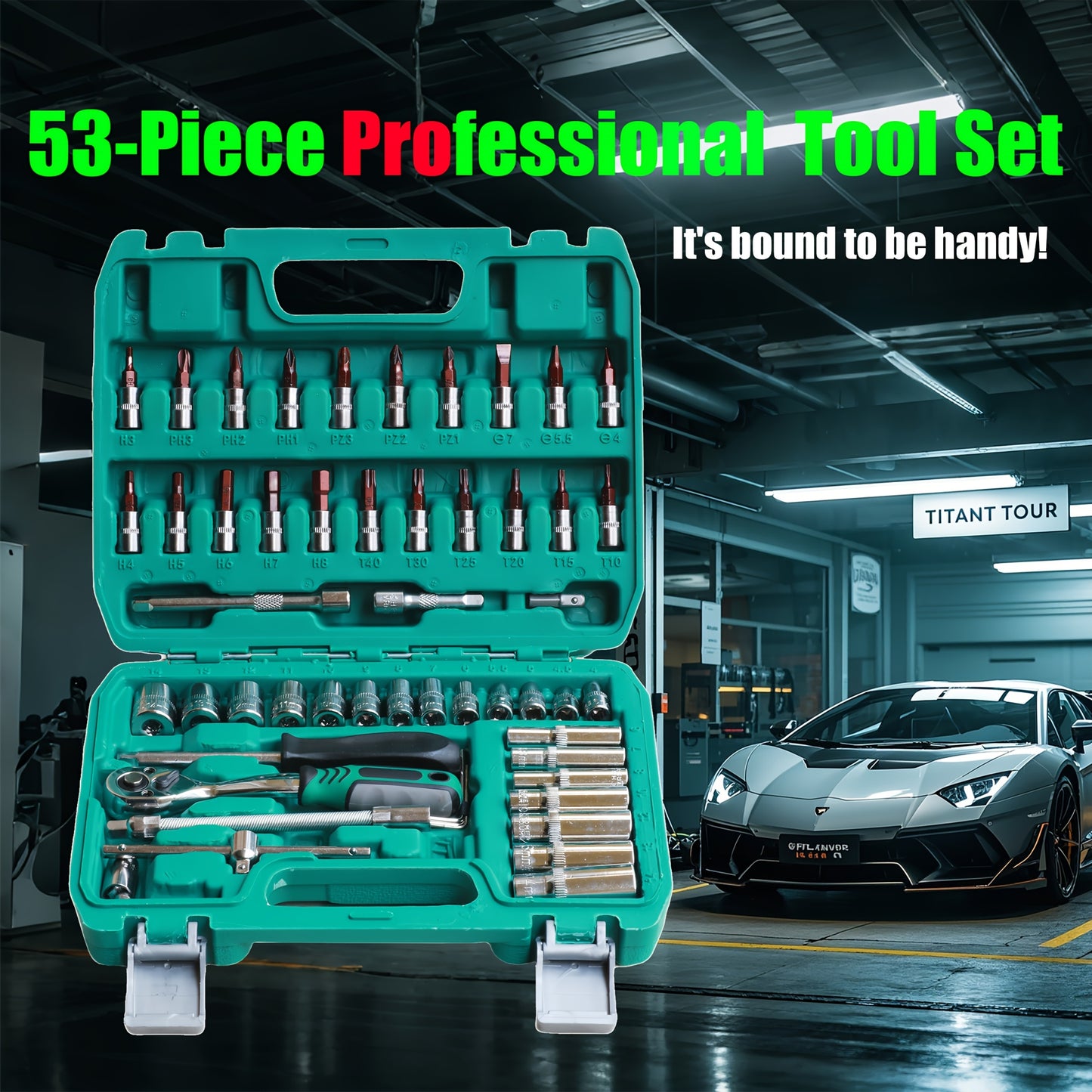 53+12/53/216/216+14pcs Tool Sets, MechanicTool Kits For Auto Repair, 1/2 *1/4" 3/8 "Drive Depth And Standard Sockets, Professional Racing Grade Auto Parts Repair Fast Ratchet Wrench And Other Auto Repair Accessories Combination Tool Kit
