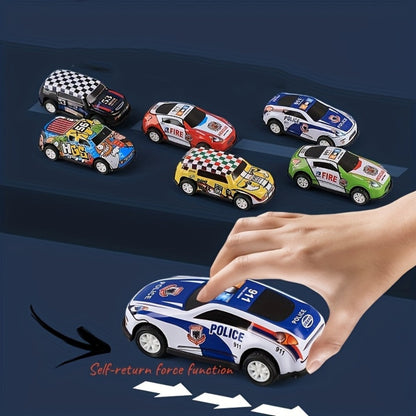 56 Pcs Mini Die-Cast Metal Car Set with 2 Stunt Cars, Play Mat & Storage Box - Friction Pull Back Toy Cars for Kids Boys Girls Ages 3+, Birthday Christmas Halloween Gift