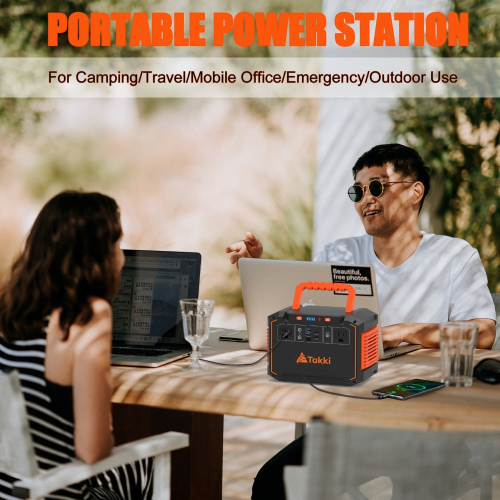 Portable Solar Generator Power Station 350W – 88.8Wh / 111Wh / 240Wh LiFePO4 Battery with AC DC USB Ports for Camping, RV, Emergency & Home Backup