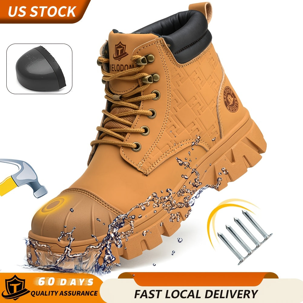 Men's Work & Safety Boots - Steel Toe Protection & Non-Slip Sole 601317