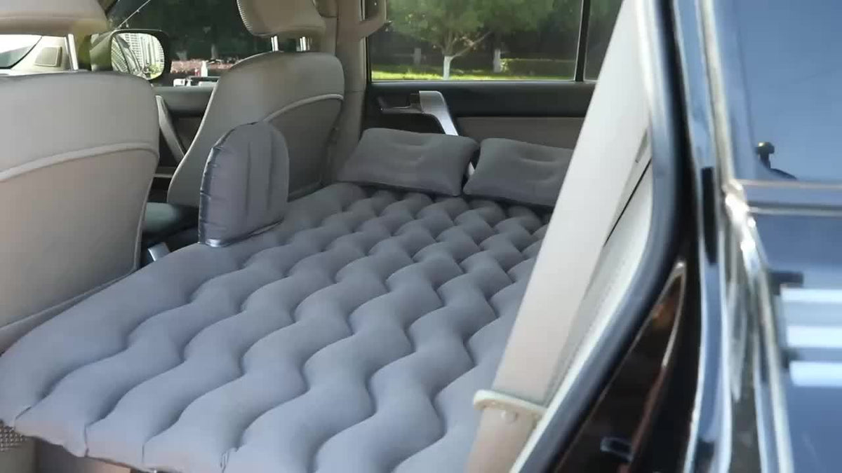 Outdoor SUV Air Mattress, Portable Inflatable Car Bed For Camping & Travel, Universal Flocked Blow Up Bed For SUV Trunk, With Storage Bag & Repair Kit.