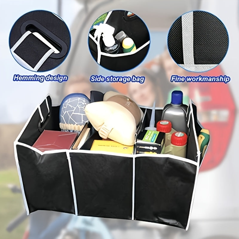 Automobile Organizer, Non-Woven Fabric Storage Container for Cars, Spacious Collapsible Vehicle Storage Bag, Easy to Transport And Compact, Perfect for Holiday Gifting