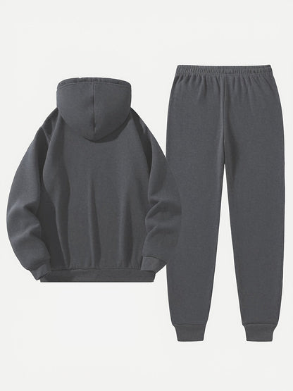 Men's Tracksuit Jacket and Pants Set - Patriotic Print Cold-Weather Style