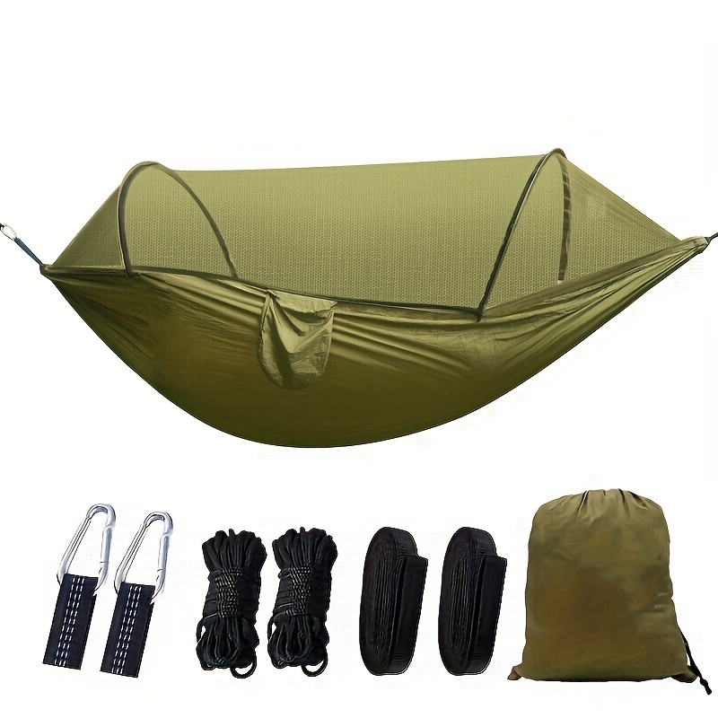 Double Camping Hammock with Mosquito Net & Sun Shade | 3-in-1 Lightweight Portable Hammock for Camping, Hiking, Backpacking & Garden