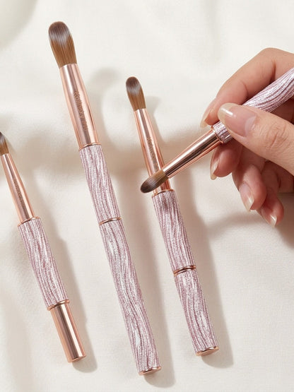 Kolinsky Nail Brush Pink Sparkling Metal Handle – Round Head Acrylic Nail Art Brush for Extensions & Manicure, Sizes #8 #10 #12 & 3-Piece Set, Genuine Kolinsky Hair Bristles for Salon & Home Professional Use