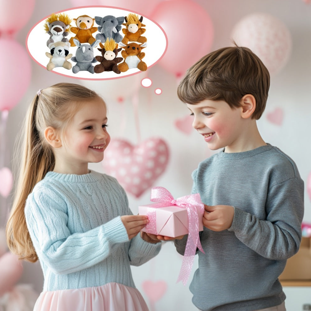 Mini Stuffed Animals Bulk 12 or 24 Pack – Forest Animal Plush Set for Animal Theme Party Favors, Classroom Treasure Box Prizes, Goodie Bag Fillers, Birthday Christmas Easter Gifts for Kids
