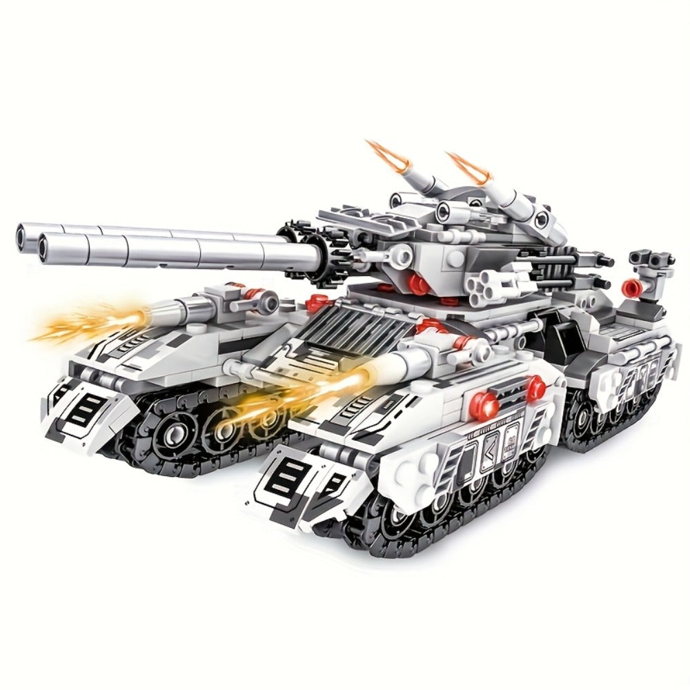 Snow Tank Building Block Set 8-in-1 1628pcs – 9 Variable Military Armored Vehicle Models, Premium ABS DIY Construction Kit for Adults & Teens Ages 14+, Birthday Christmas Halloween Gift