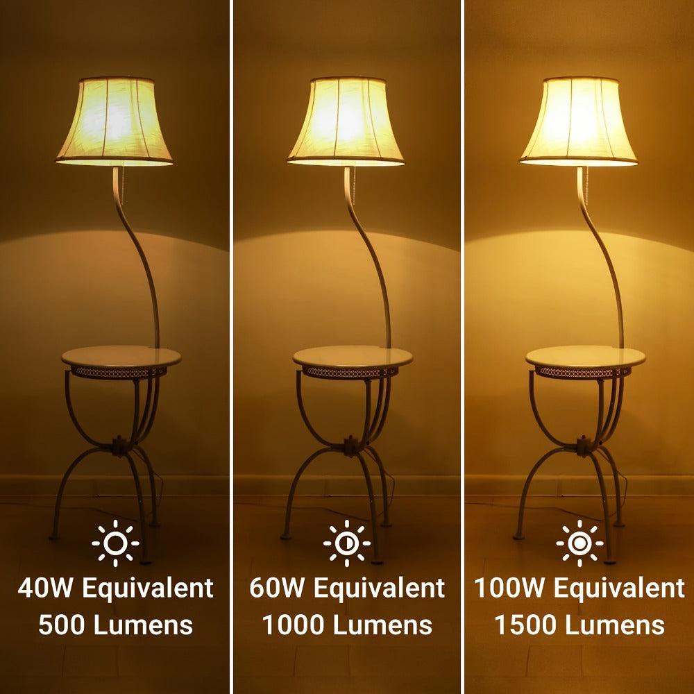 3-Way A19 Light Bulb 50 100 150W Equivalent 1500 Lumens E26 Medium Base – Warm White 2700K & Daylight 5000K Three-Way Bulb for Bedroom Living Room Study Room Floor Lamp, 4 Pack