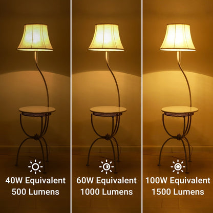 3-Way A19 Light Bulb 50 100 150W Equivalent 1500 Lumens E26 Medium Base – Warm White 2700K & Daylight 5000K Three-Way Bulb for Bedroom Living Room Study Room Floor Lamp, 4 Pack