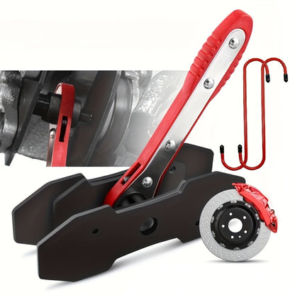 Brake Caliper Piston Compressor Tool with 360° Ratchet Wrench & Hooks – Automotive Brake Maintenance Kit for Car Brake Caliper Pressing, Wind-Back Tool Set for DIY & Professional Mechanics