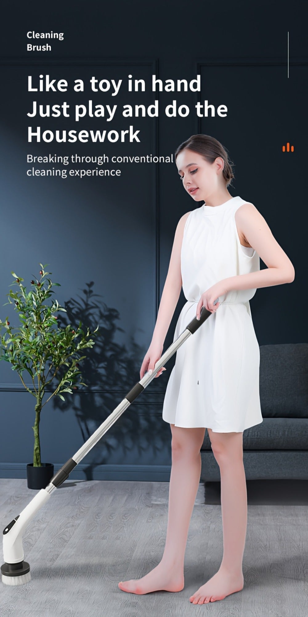 Electric Spin Scrubber with 9 Interchangeable Brush Heads 5 Speed Settings & 3 Extendable Handles - Power Scrubber for Bathroom Kitchen Tile Floor Carpet, Cordless Rotary Cleaning Brush Green White