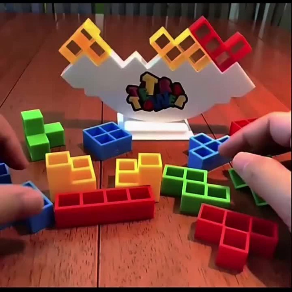 Balancing Stacking Blocks Game Set – Tumble Tower Family Strategy Toy for Kids Adults 16 20 34 50 68 Pcs Color Gift Box Birthday Christmas Party Game