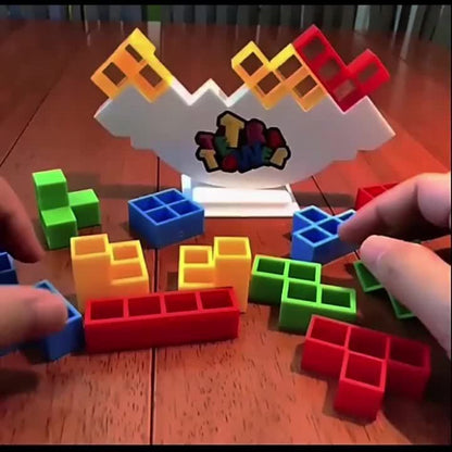 Balancing Stacking Blocks Game Set – Tumble Tower Family Strategy Toy for Kids Adults 16 20 34 50 68 Pcs Color Gift Box Birthday Christmas Party Game