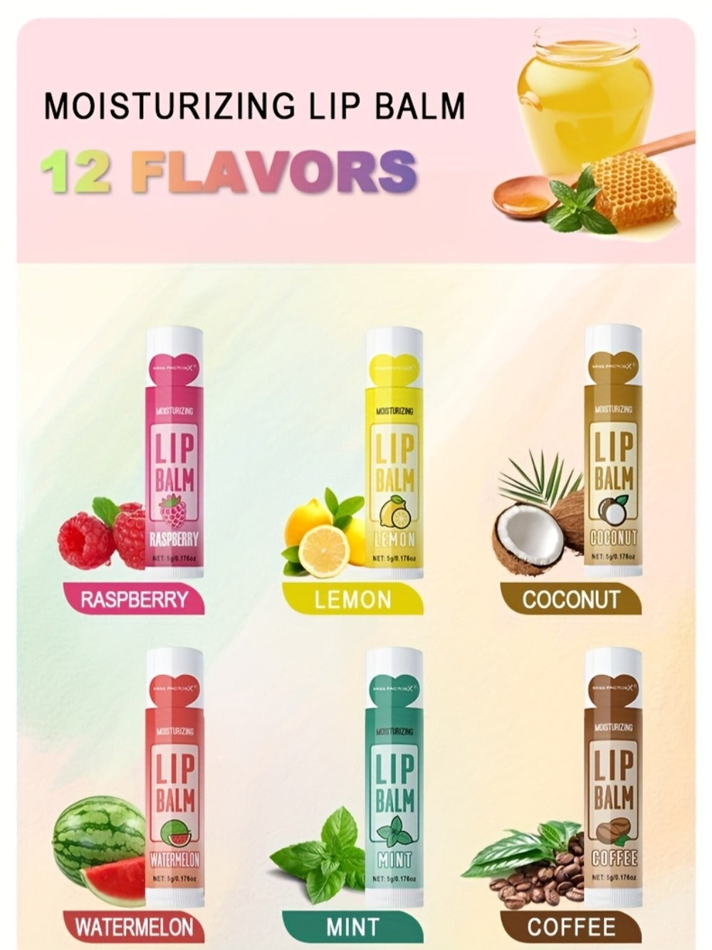 Moisturizing Lip Balm Bulk Set 120 Pcs — 12 Flavors Lip Butter with Jojoba Oil, Glossy Natural Shine Long-Lasting Hydration for All Skin Types, Holiday Party Favor Gift for Women Girls