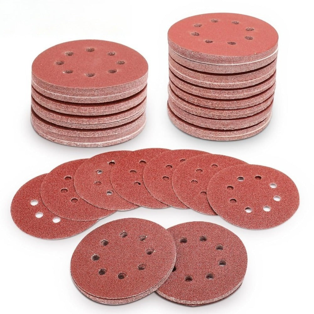 5 Inch Sandpaper 94 Pcs – 8-Hole Hook & Loop Sanding Discs, Assorted Grits 80/180/240/320/400/800/1000/1500/2000/3000, Aluminum Oxide Abrasive for Car Polishing, Wood, Metal & Paint Removal (125mm)