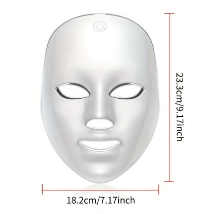 Portable 7-Color LED Facial Mask Device – USB Rechargeable Home Beauty Skincare Tool for Face Care, Anti-Aging & Acne, Perfect Gift for Girlfriend & Valentine's Day