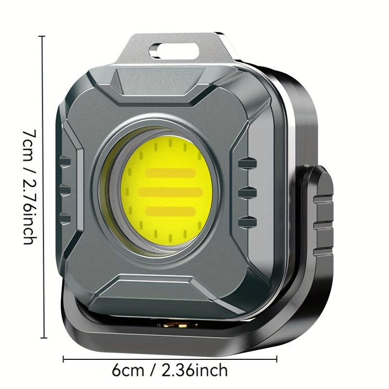 COB LED Work Light Rechargeable 500 Lumen 6 Modes Adjustable Color Temp Mini Tactical Flashlight for Camping Garage Car Repair Emergency EDC