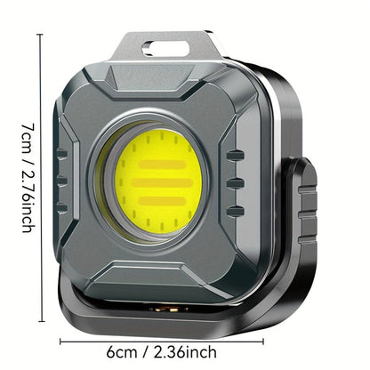 COB LED Work Light Rechargeable 500 Lumen 6 Modes Adjustable Color Temp Mini Tactical Flashlight for Camping Garage Car Repair Emergency EDC