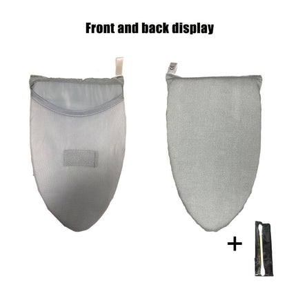 Portable Foldable Ironing Board with Hanging Plate Ironing Gloves Cleaning Rod Sturdy Frame Non-Slip Surface Space-Saving for Travel Apartments Dorms Laundry Rooms Grey