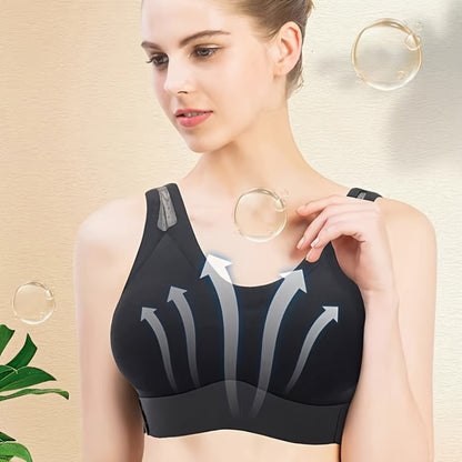 Electric Chest Massager Vibration Rechargeable - Intelligent Constant Temperature Heating Massage Bra for Women, Multi-Functional Wearable Chest Massager for Home Use, Sports Cross-Back Design XXL Size