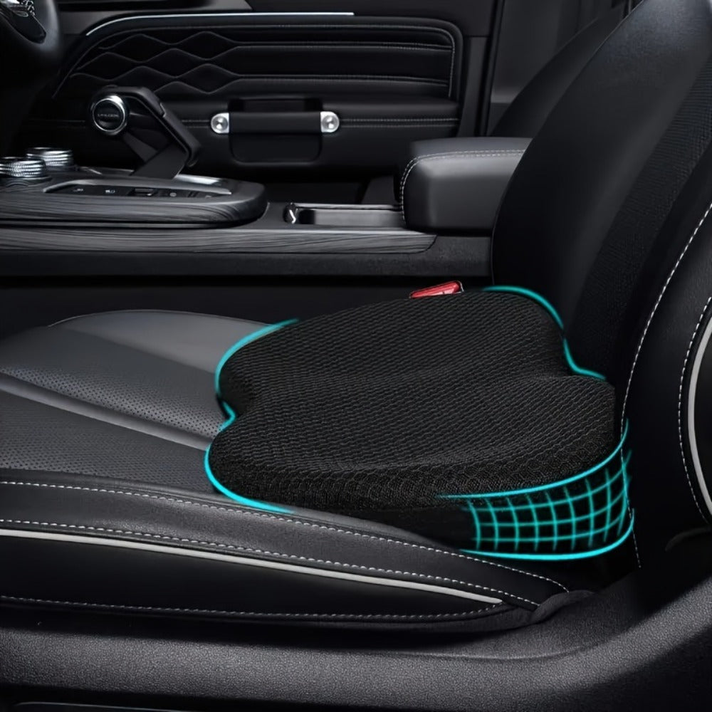 Car Neck Pillow & Seat Cushion - Memory Foam Cervical Support for Driving, Office & Home | Lumbar & Spine Relief Cushion