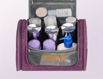 Hanging Toiletry Bag with Hook for Women Men Large Capacity Multi-Pocket Travel Shower Bag Cosmetic Makeup Organizer for Hotel Gym Camping 7 Prints Pink Black Leopard