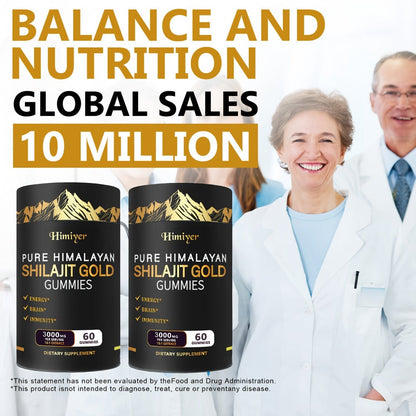 Shilajit 3000mg Supplement with Ginger Ginseng Ashwagandha Hoofgrass - 5-in-1 Adaptogen Complex for Energy Stamina Vitality & Stress Relief - Multi-Mineral Formula for Men & Women