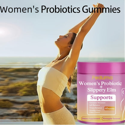 Women's Probiotic Gummies for Vaginal Health & Intimate Balance – 60 Count Pineapple Flavor, Supports Healthy Flora, Yeast Balance & Intimate Moisture, Daily Feminine Wellness Supplement