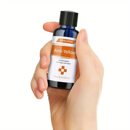 Nail Strengthener Liquid – Anti-Yellowing Extra Strong Formula, Softens & Moisturizes Nails & Cuticles, Restores Smooth Shiny Nails, Daily Treatment for Women & Men