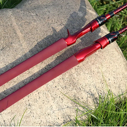 Carbon Fiber Fishing Rod Casting Model – 180cm / 70.86in Medium-Light Medium-Fast Action with EVA Grip Handle – Red & Black Lightweight Outdoor Fishing Rod for Bass, Trout & Freshwater