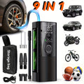 Portable Tire Inflation Pump - Wireless Electric Inflator, Equipped with Tire Pressure Gauge, LED Lighting, Inflation Nozzle with Multifunctional Adapter, Suitable for Cars, Motorcycles, Bicycles, Balls, Etc, Tire Pump And Jumper, Tire Air Compressor
