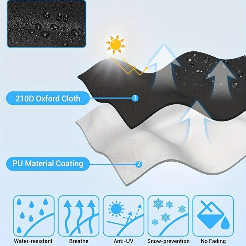 Patio/Outdoor RV Cover, Anti-falling Leaves, Sunshade & Heavy Duty Waterproof Oxford Fabric for Motorhome/Caravan Protection, Foldable, Easy to Installation, RV & Trailer Cover