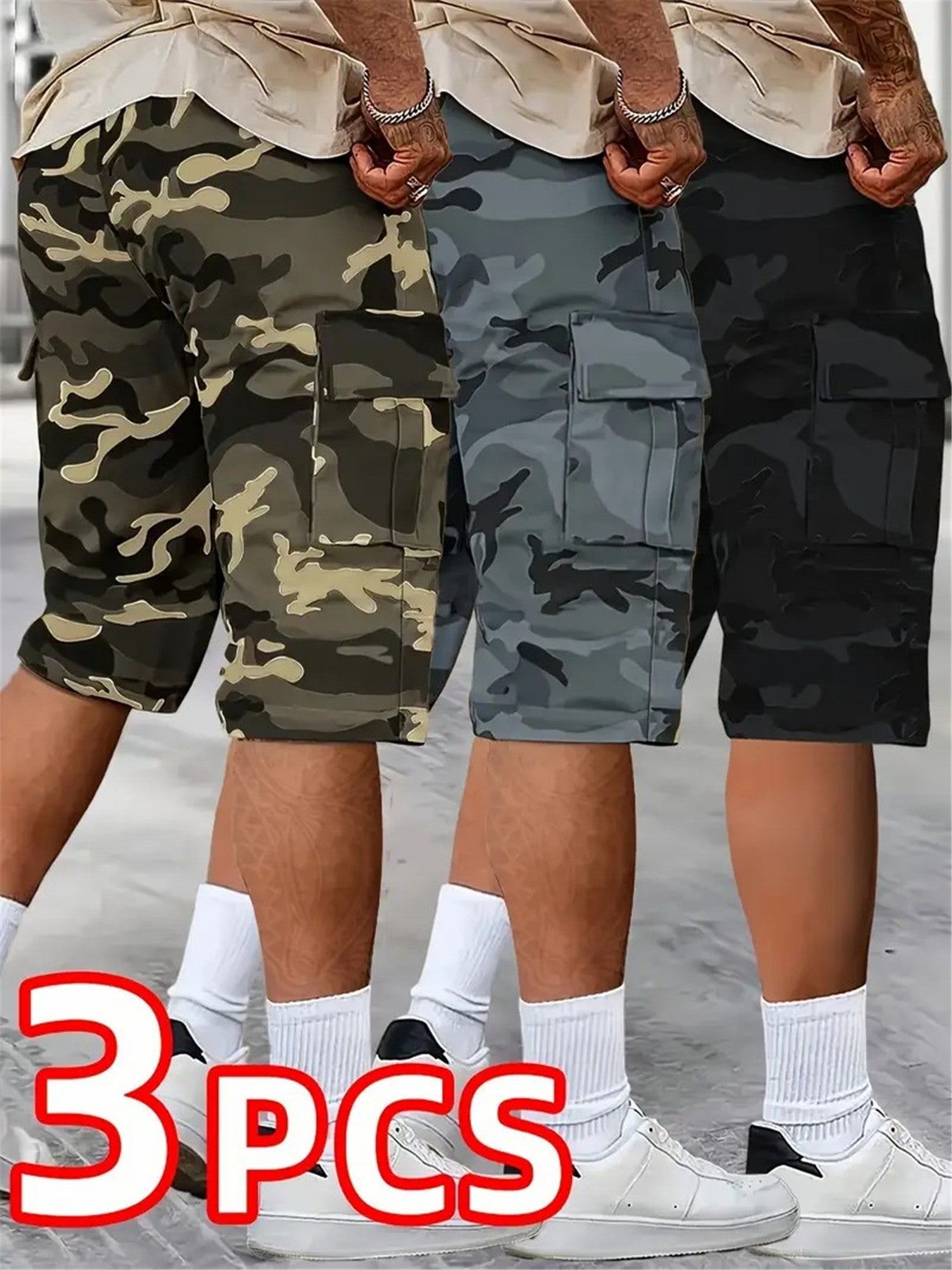 Men's Cargo Shorts - Stretch With Pockets Modern Style 738085
